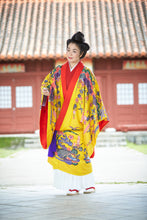 Load image into Gallery viewer, BLANC JUJU㉒Ryukyu dance costume, Uchikake, weeping cherry tree partten