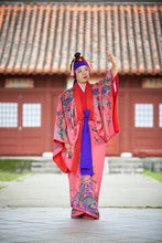 Load image into Gallery viewer, BLANC JUJU㉒Ryukyu dance costume, Uchikake, weeping cherry tree partten