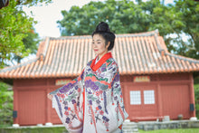 Load image into Gallery viewer, BLANC JUJU㉒Ryukyu dance costume, Uchikake, weeping cherry tree partten