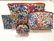 BLANC JUJU㉑Accessory set ① (Pouch with gusset, arch purse, 2 coasters)