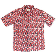 DOSEA Men's③20-mk-03 Sea star pattern Horizontal color Okinawa Kariyushi Sportswear